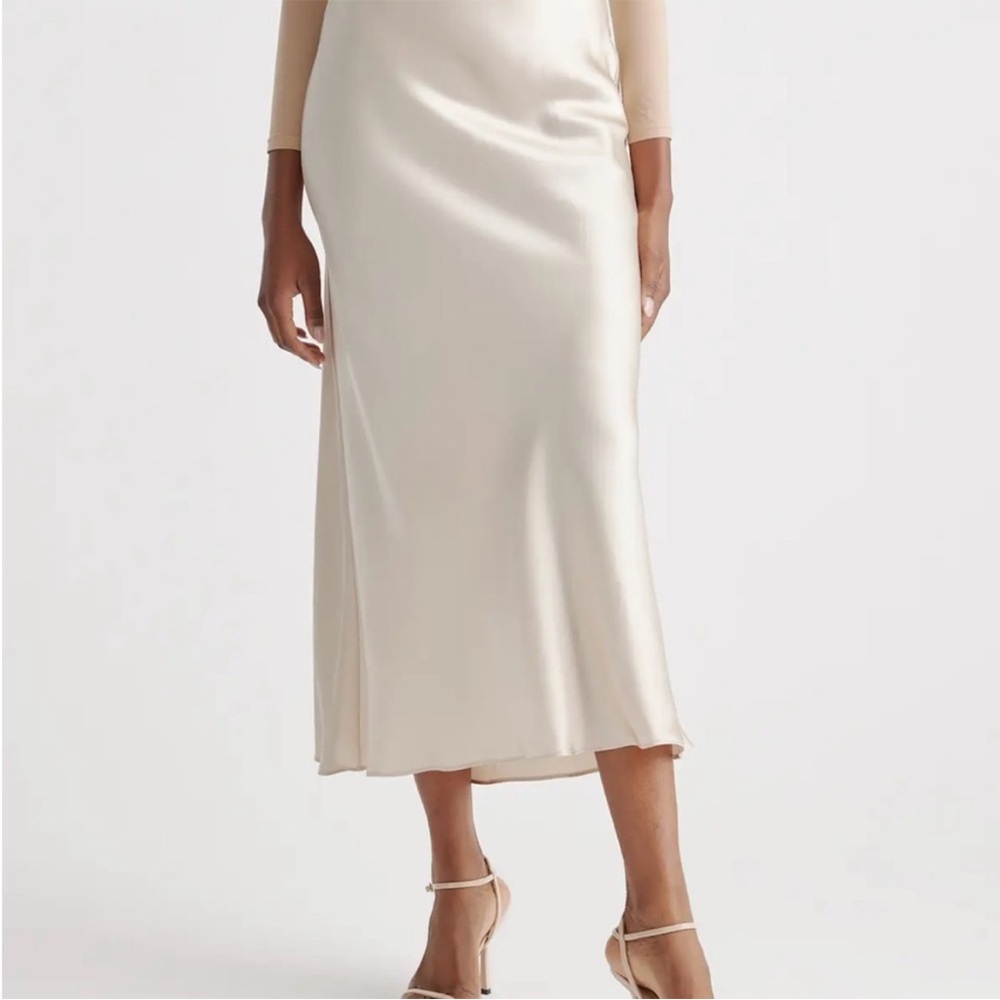 Quince 100% Silk Washable Maxi Skirt